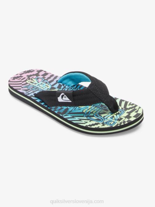 Quiksilver PJ4H1990 fantje črna/roza/modra Molokai layback sandali 8-16