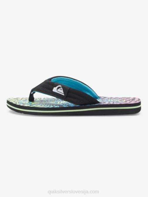 Quiksilver PJ4H1990 fantje črna/roza/modra Molokai layback sandali 8-16