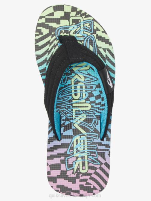 Quiksilver PJ4H1990 fantje črna/roza/modra Molokai layback sandali 8-16