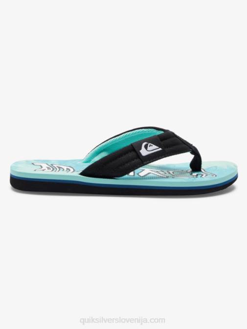 Quiksilver PJ4H1994 fantje zelena/modra/rumena Molokai layback sandali 8-16