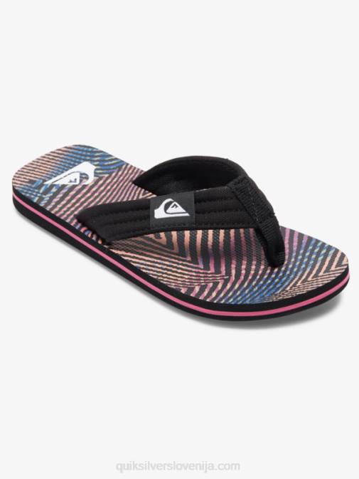 Quiksilver PJ4H1995 fantje črna/oranžna/siva Molokai layback sandali 8-16