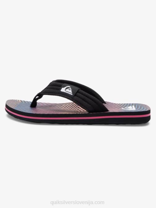 Quiksilver PJ4H1995 fantje črna/oranžna/siva Molokai layback sandali 8-16