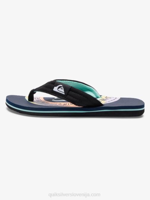 Quiksilver PJ4H1997 fantje modra/oranžna Molokai layback sandali 8-16