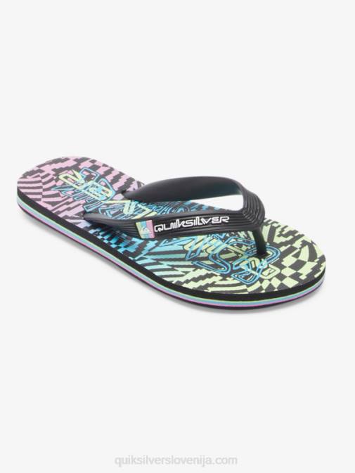 Quiksilver PJ4H2022 fantje črna/roza/modra 8-16 molokai japonke