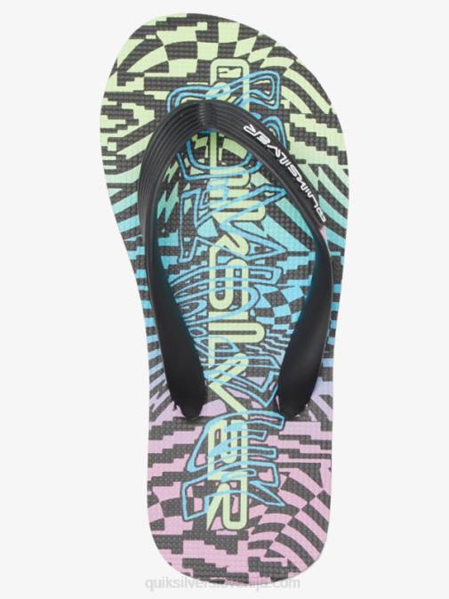 Quiksilver PJ4H2022 fantje črna/roza/modra 8-16 molokai japonke