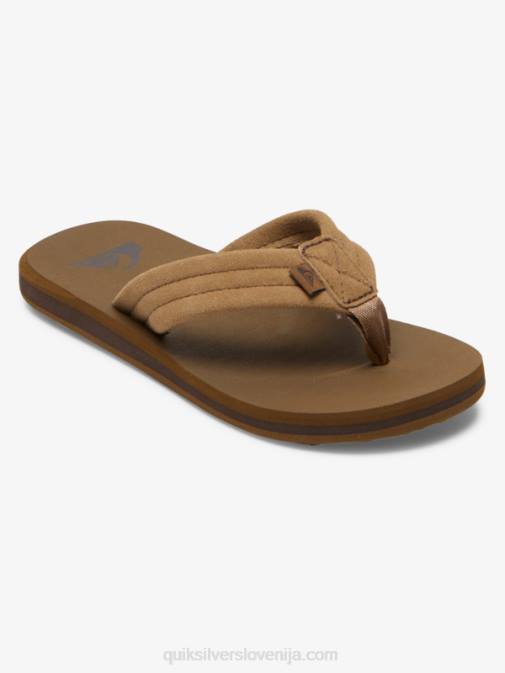 Quiksilver PJ4H2092 fantje tan 1 Sandali z jedrom iz semiša 8-16