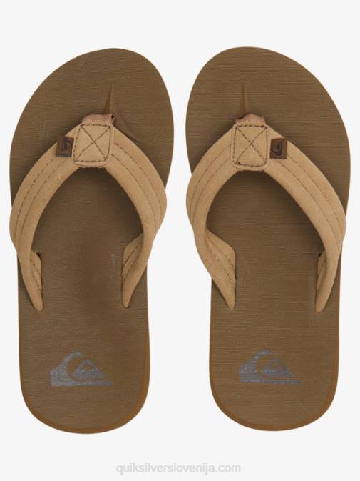 Quiksilver PJ4H2092 fantje tan 1 Sandali z jedrom iz semiša 8-16