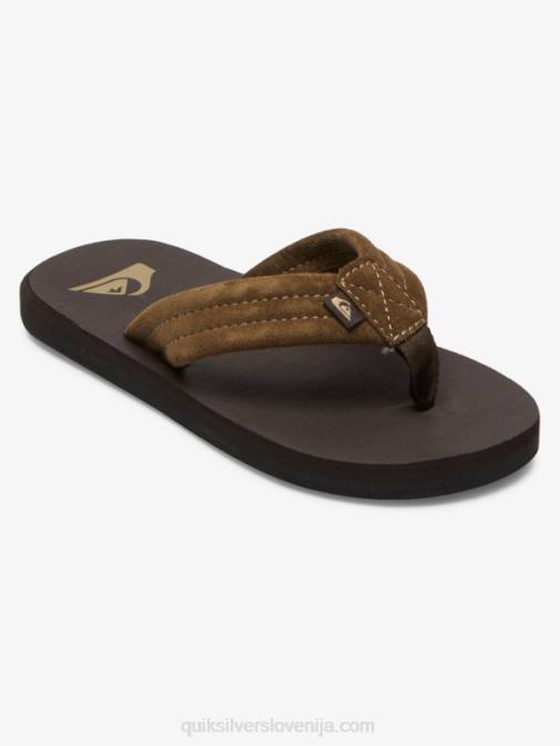 Quiksilver PJ4H2093 fantje rjava 1 Sandali z jedrom iz semiša 8-16