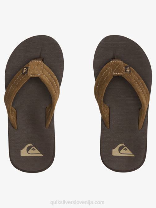 Quiksilver PJ4H2093 fantje rjava 1 Sandali z jedrom iz semiša 8-16