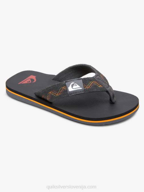 Quiksilver PJ4H2150 fantje črna/siva/rumena 8-16 molokai sandali s šivi
