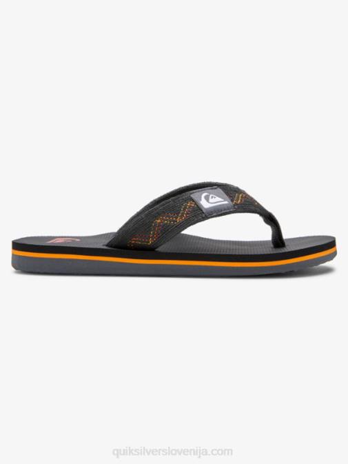 Quiksilver PJ4H2150 fantje črna/siva/rumena 8-16 molokai sandali s šivi