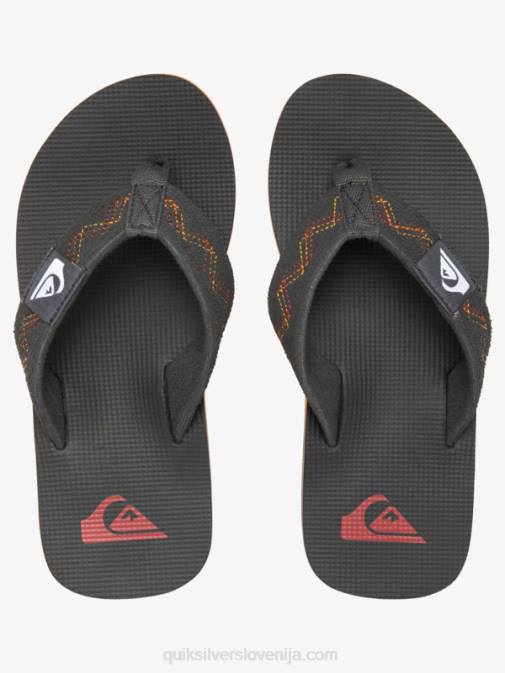 Quiksilver PJ4H2150 fantje črna/siva/rumena 8-16 molokai sandali s šivi