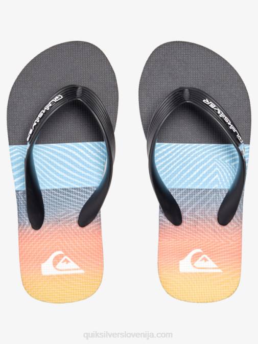 Quiksilver PJ4H2206 fantje črna/oranžna/siva 8-16 molokai panel japonke