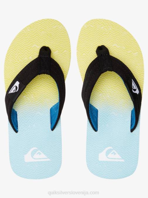 Quiksilver PJ4H2252 fantje modra/rumena 8-16 molokai layback mladinski osnovni sandal