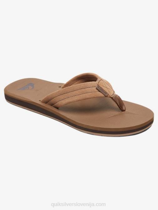 Quiksilver PJ4H2282 fantje tan - trdna Usnjeni sandali iz semiša 8-16
