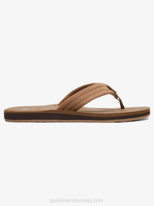 Quiksilver PJ4H2282 fantje tan - trdna Usnjeni sandali iz semiša 8-16