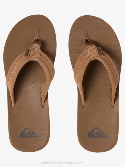 Quiksilver PJ4H2282 fantje tan - trdna Usnjeni sandali iz semiša 8-16