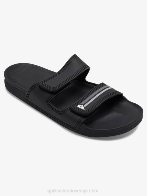 Quiksilver PJ4H1076 moški črna/siva dvojno nastavljivi sandali rivi
