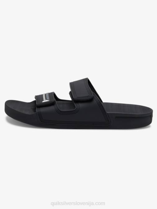 Quiksilver PJ4H1076 moški črna/siva dvojno nastavljivi sandali rivi