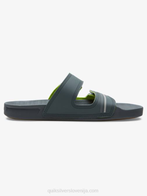 Quiksilver PJ4H1078 moški siva/črna/zelena dvojno nastavljivi sandali rivi