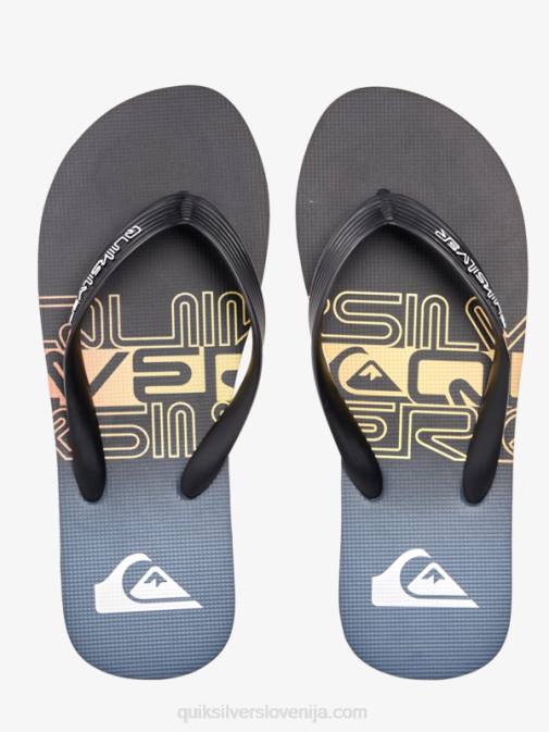 Quiksilver PJ4H1136 moški črna/oranžna japonke molokai wordblock