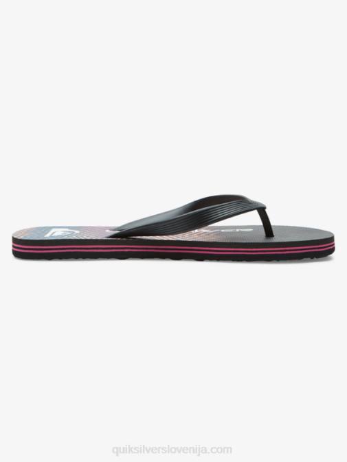 Quiksilver PJ4H1137 moški črna/roza japonke molokai wordblock