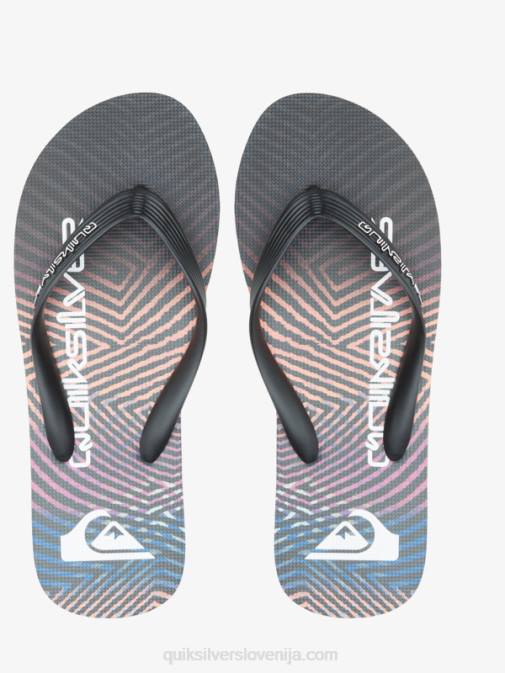 Quiksilver PJ4H1137 moški črna/roza japonke molokai wordblock