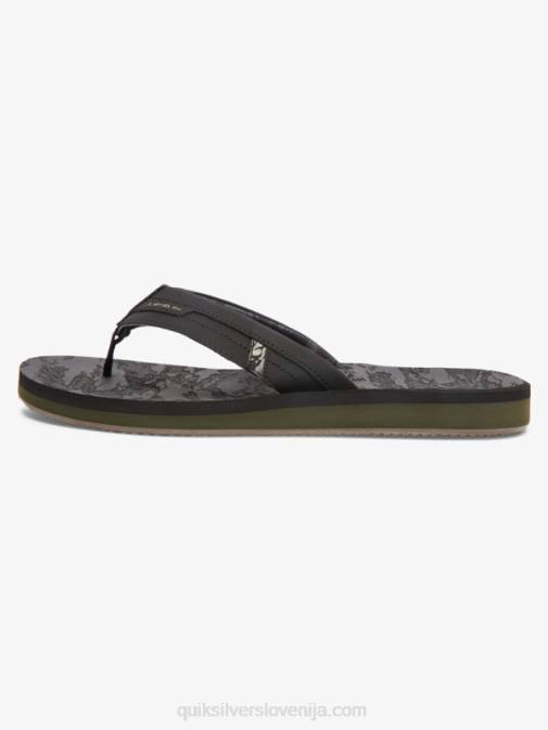 Quiksilver PJ4H1156 moški Črna sandali s squish slide island oasis