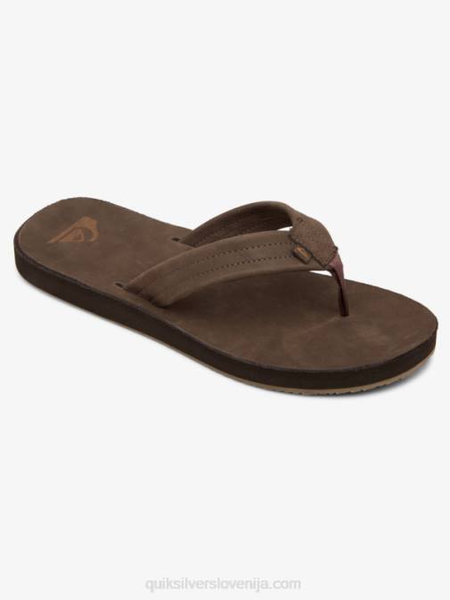 Quiksilver PJ4H1185 moški rjav usnjeni sandali erreka