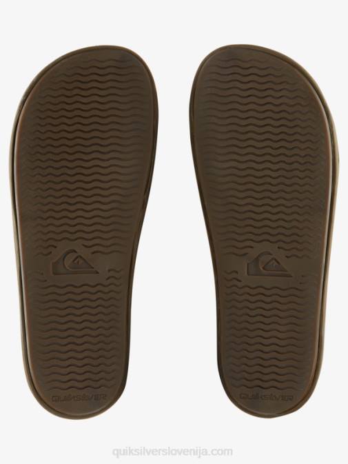 Quiksilver PJ4H1285 moški tan 1 usnjeni sandali z dvojno nastavitvijo Rivi