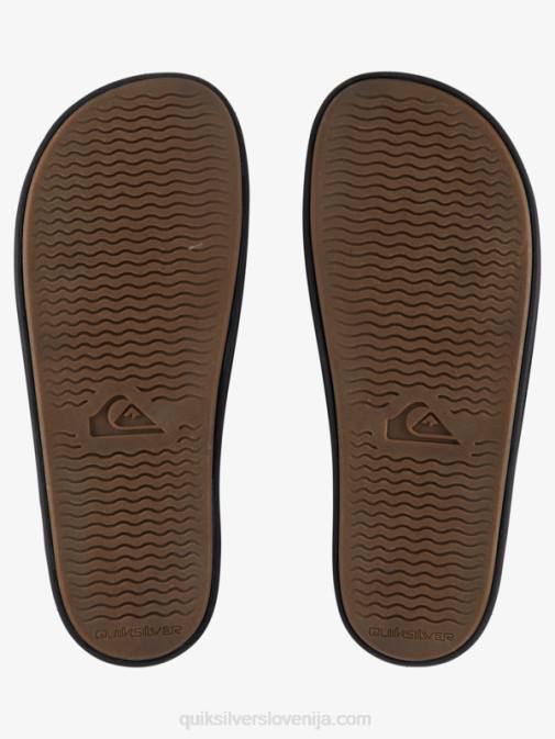 Quiksilver PJ4H1287 moški rjava/črna usnjeni sandali z dvojno nastavitvijo Rivi
