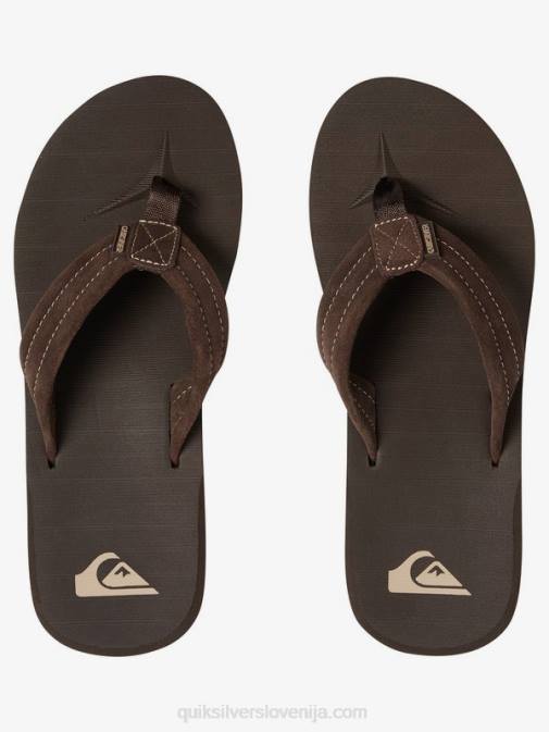 Quiksilver PJ4H1631 moški demitasse - trdno usnjeni sandali iz semiša Carver