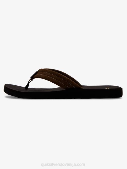 Quiksilver PJ4H1631 moški demitasse - trdno usnjeni sandali iz semiša Carver