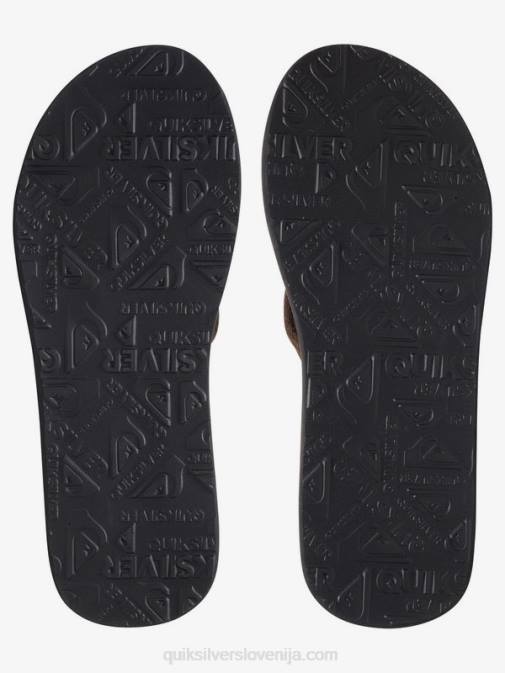 Quiksilver PJ4H1631 moški demitasse - trdno usnjeni sandali iz semiša Carver