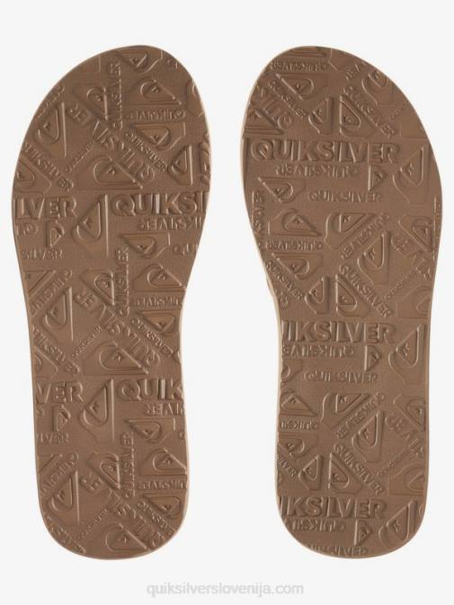 Quiksilver PJ4H1633 moški tan - trdna usnjeni sandali iz semiša Carver