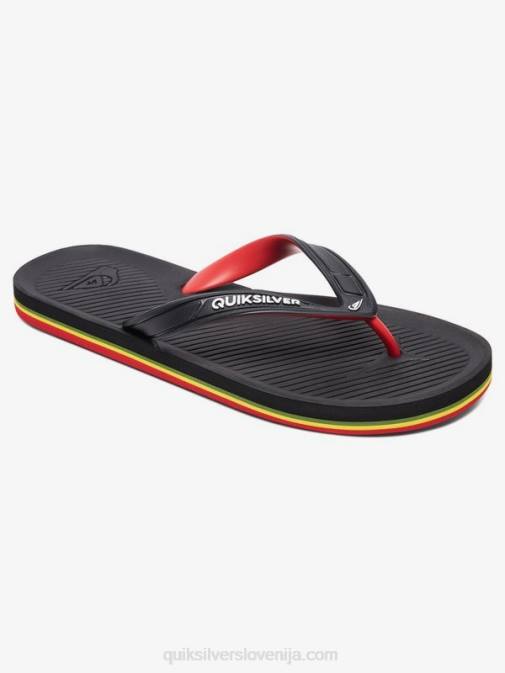 Quiksilver PJ4H1649 moški črna/rdeča/zelena japonke haleiwa