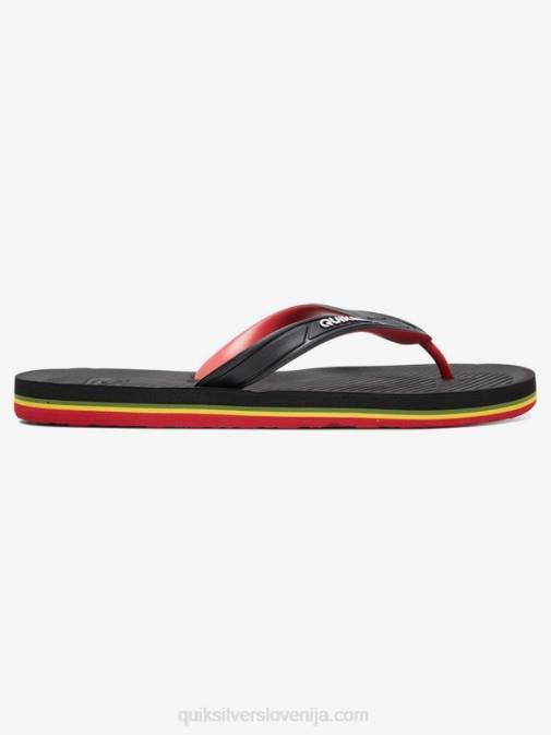 Quiksilver PJ4H1649 moški črna/rdeča/zelena japonke haleiwa