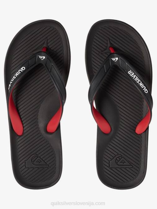 Quiksilver PJ4H1649 moški črna/rdeča/zelena japonke haleiwa
