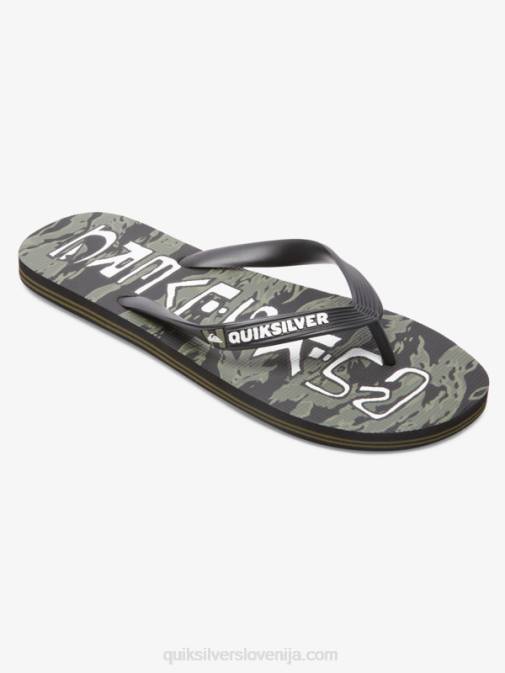 Quiksilver PJ4H1776 moški črna/zelena japonke molokai acid drop