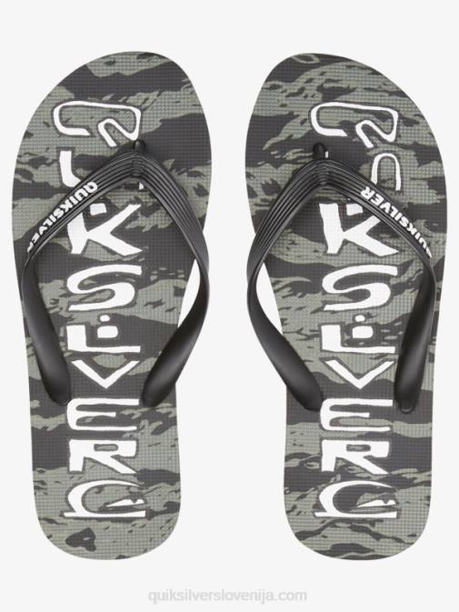 Quiksilver PJ4H1776 moški črna/zelena japonke molokai acid drop