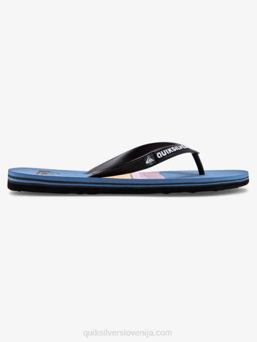 Quiksilver PJ4H1789 moški črna/modra/siva natikači iz smole molokai