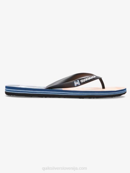 Quiksilver PJ4H1857 moški črna/oranžna/zelena molokai pet-o natikači
