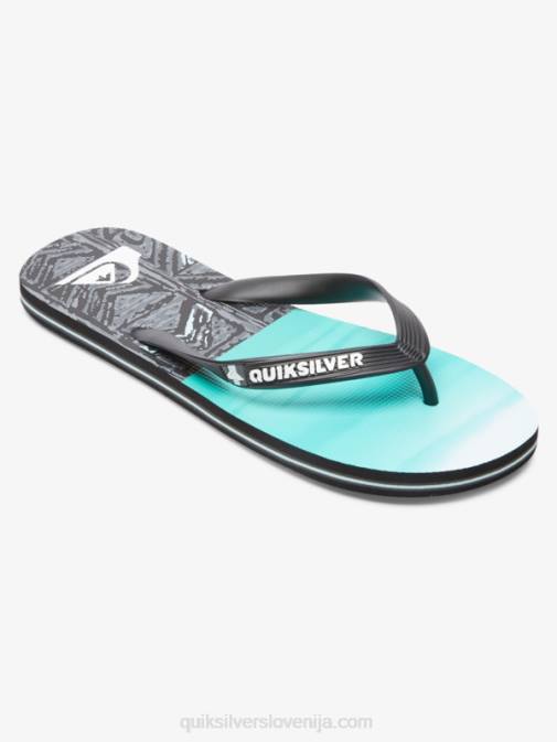 Quiksilver PJ4H1859 moški črna/modra molokai pet-o natikači