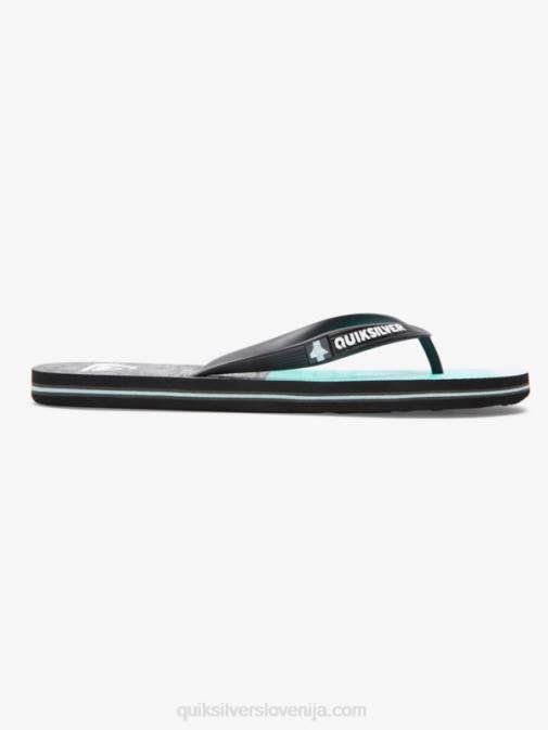 Quiksilver PJ4H1859 moški črna/modra molokai pet-o natikači