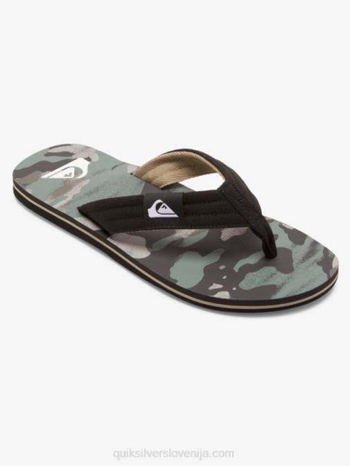 Quiksilver PJ4H491 moški črna/zelena Molokai layback sandali