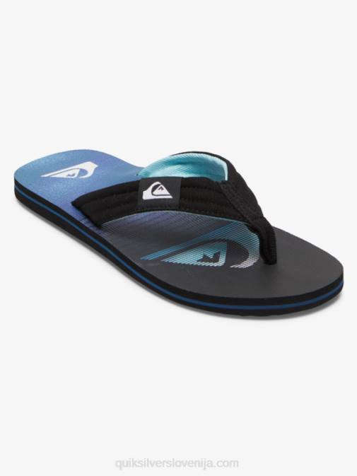 Quiksilver PJ4H496 moški črna/zelena/modra Molokai layback sandali