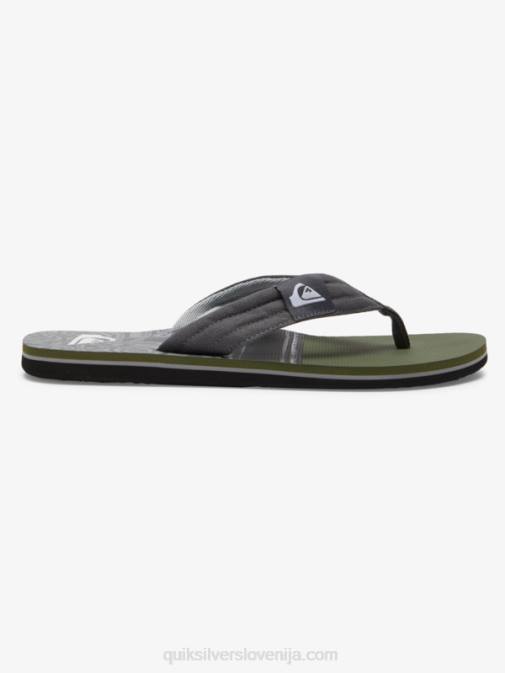 Quiksilver PJ4H499 moški črna/zelena/siva Molokai layback sandali