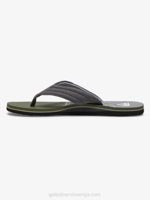 Quiksilver PJ4H499 moški črna/zelena/siva Molokai layback sandali