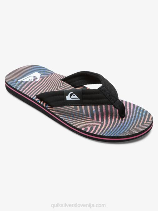 Quiksilver PJ4H502 moški črna/oranžna/siva Molokai layback sandali