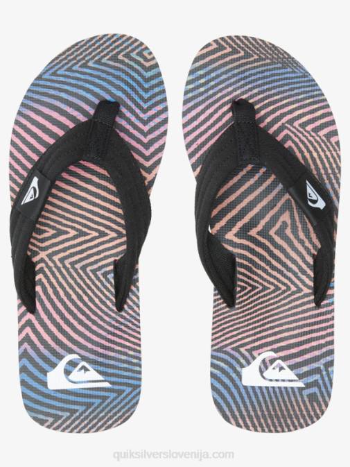 Quiksilver PJ4H502 moški črna/oranžna/siva Molokai layback sandali